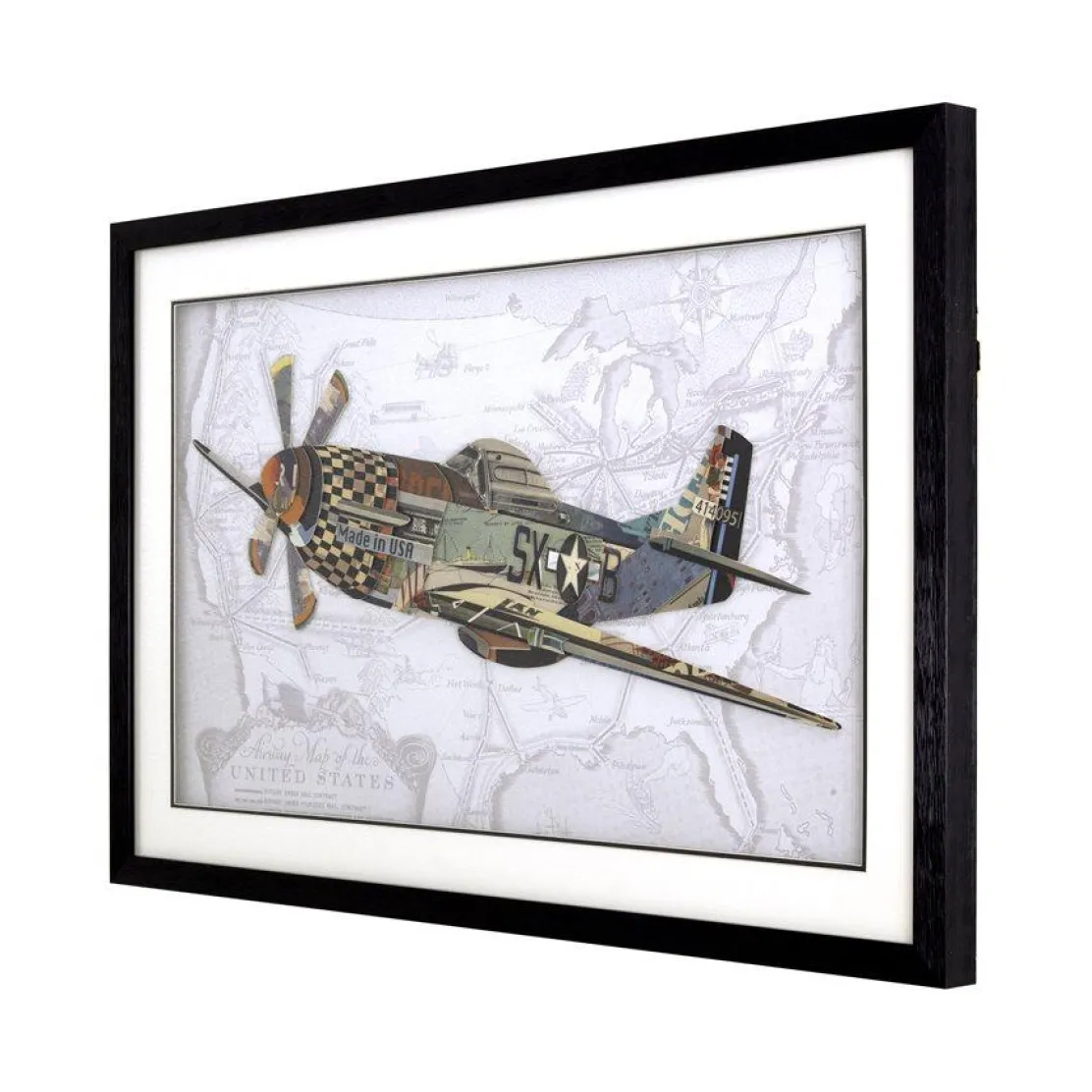 P-51 Mustang Mixed Media Artwork by Alex John: WWII's Iconic Fighter Plane