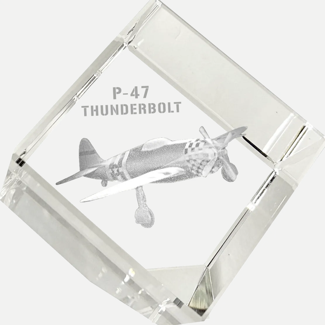 P-47 Thunderbolt 3D Diamond Cube by Etched Memory