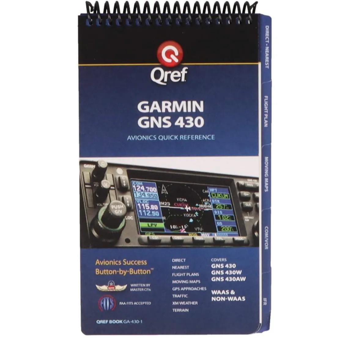 Qref Garmin GNS 430 Pilot Aircraft Procedures Checklist Flip Book