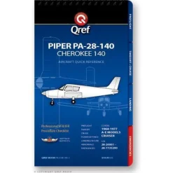 Qref Piper Cherokee 140 PA-28-140 (1964-77) Pilot Aircraft Procedures Checklist Flip Book