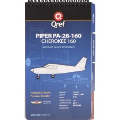 Qref Piper Cherokee 160 PA-28-160 (1961-67) Pilot Aircraft Procedures Checklist Flip Book