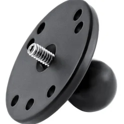 RAM 2.5" Round Base with 1" Ball & Camera Mount 1/4"-20 Tap RAM-B-202AU
