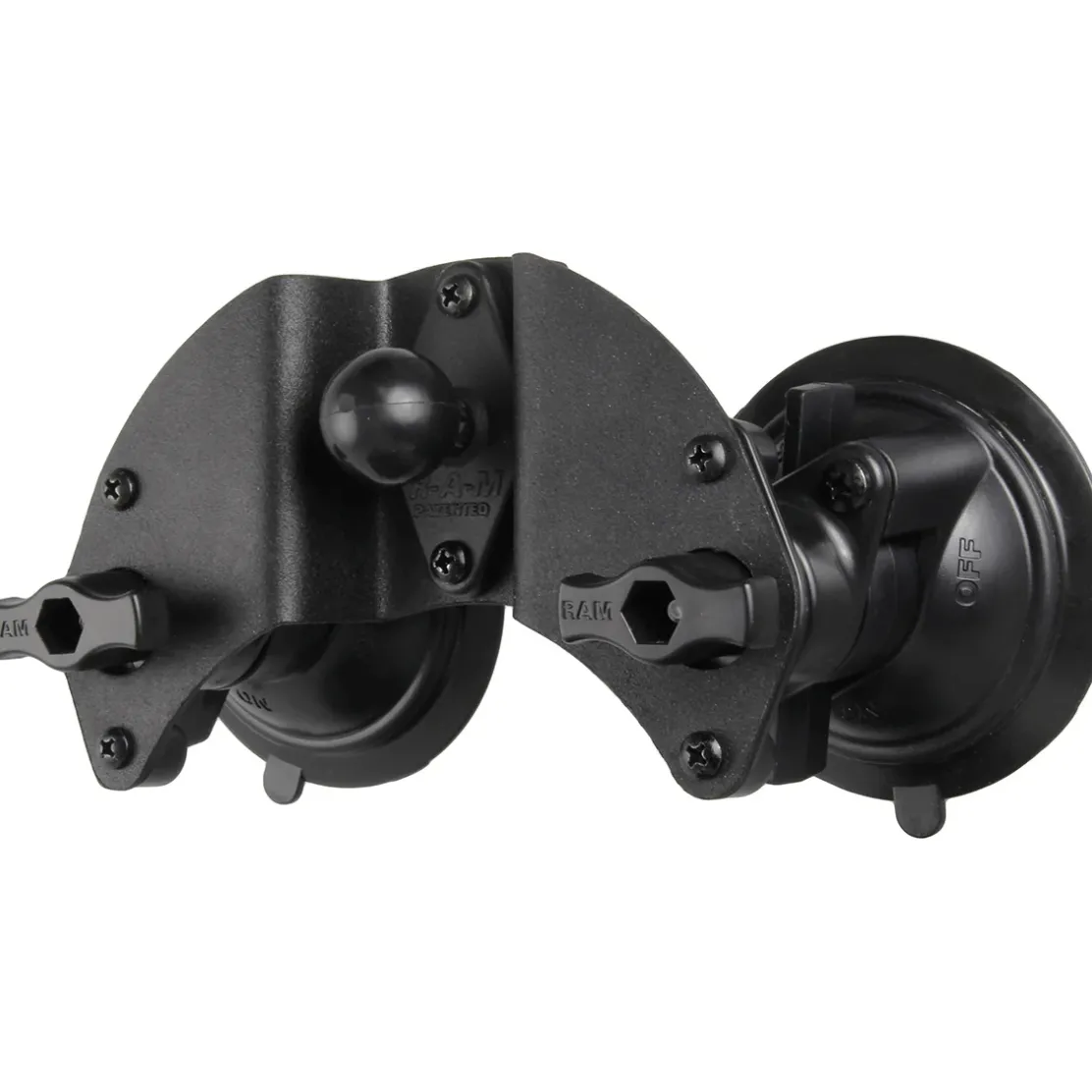 RAM Twist-Lock Dual Pivot Suction Cup Base with Ball RAM-B-189B-PIV1U