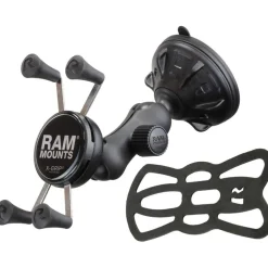 RAM X-Grip Phone Mount with RAM Twist-Lock Low Profile Suction Base RAP-B-166-2-UN7U