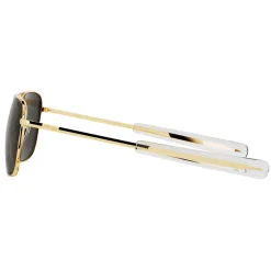 Randolph Aviator 23K Gold E.P. Bayonet Clear Non-Polarized American Gray Glass Military Sunglasses