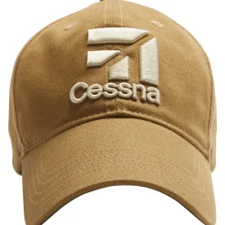 Red Canoe Cessna 3D Logo Ball Cap Tan