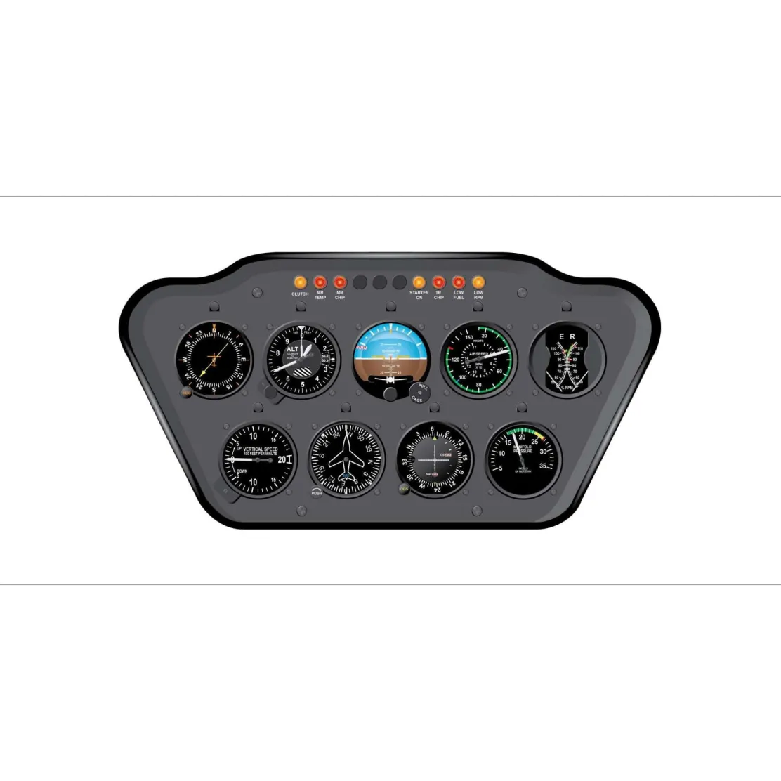 Robinson Helicopter 18" x 36" Cockpit Posters for Pilot Training