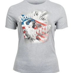 Rosie the Riveter WWII Women's T-Shirt by Aeroplane Apparel Co.