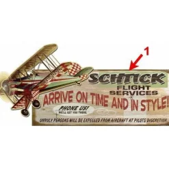 Schtick Flight Services Personalized Wood Sign 17x44