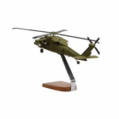Sikorsky Armed Black Hawk Clear Canopy Large Mahogany Model