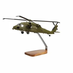 Sikorsky Armed Black Hawk Clear Canopy Large Mahogany Model