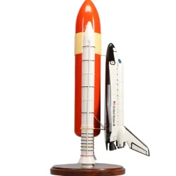 Space Shuttle Atlantis with Booster Large Mahogany Model