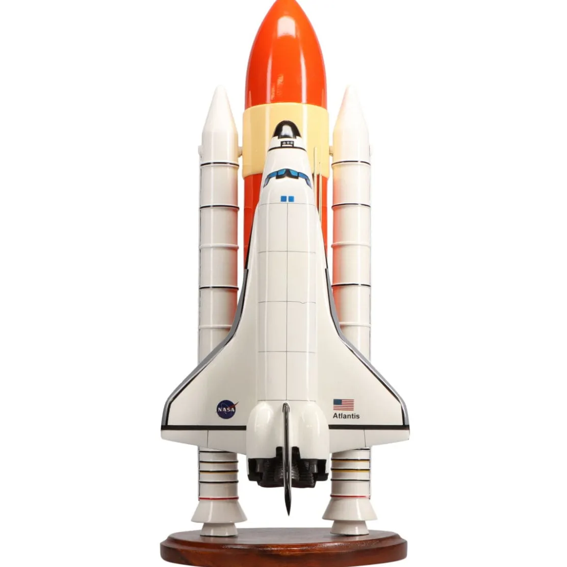 Space Shuttle Atlantis with Booster Large Mahogany Model