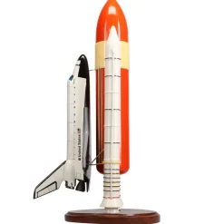 Space Shuttle Atlantis with Booster Large Mahogany Model