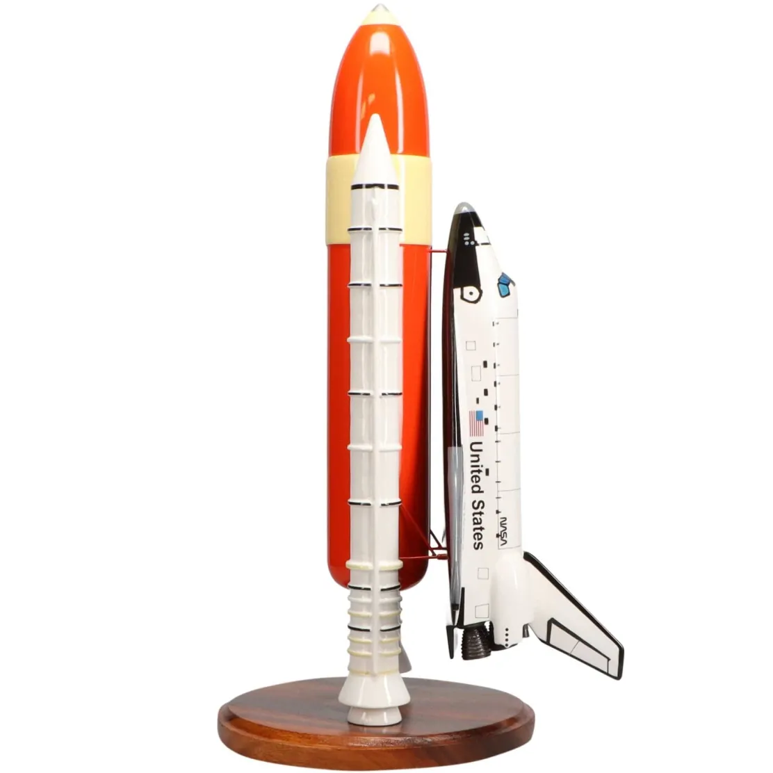 Space Shuttle Discovery with Booster Large Mahogany Model
