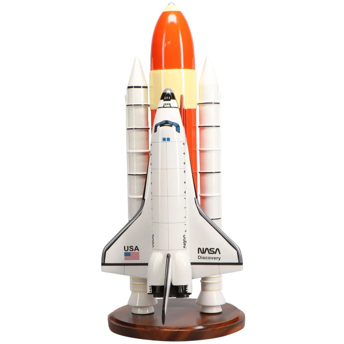 Space Shuttle Discovery with Booster Large Mahogany Model
