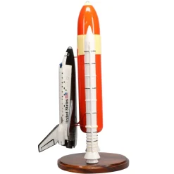 Space Shuttle Discovery with Booster Large Mahogany Model