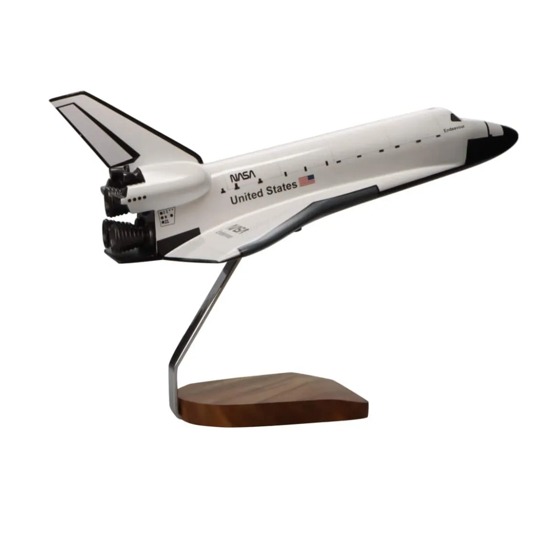 Space Shuttle Endeavour Orbiter OV-105 Large Mahogany Model