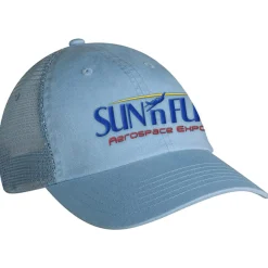 SUN 'n FUN Baby Blue Mesh Back Buckle Closure Unstructured Ball Cap