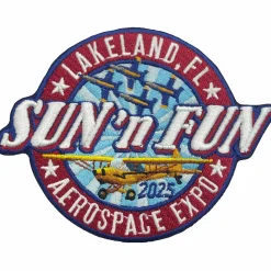 SUN 'n FUN 2025 Embroidered Patch (Iron On Application)
