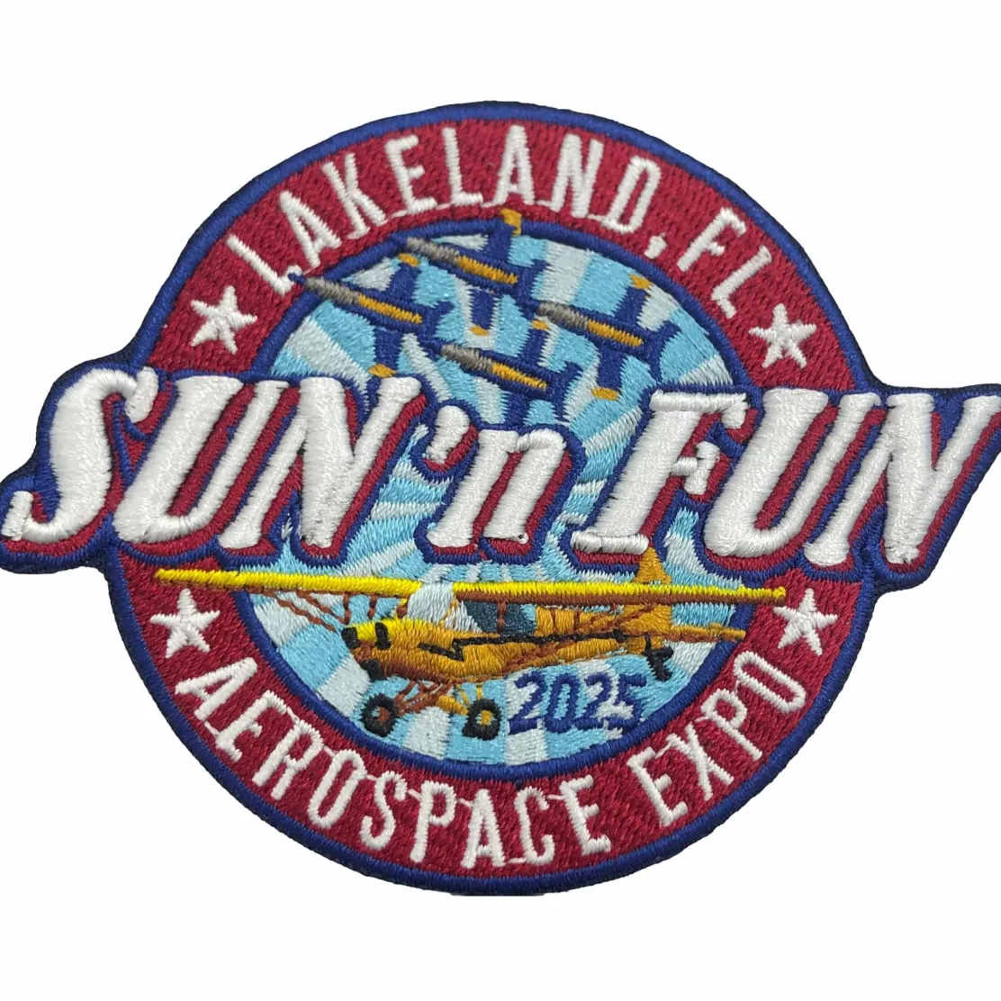 SUN 'n FUN 2025 Embroidered Patch (Iron On Application)