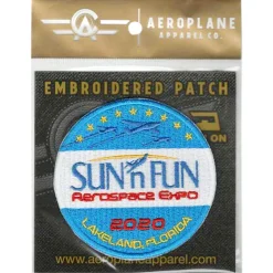 SUN 'n FUN Patch 2020 Embroidered Patch (Iron On Application)