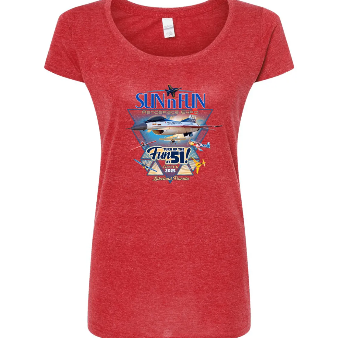 SUN 'n FUN Poster 2025 Women's Scoop T-Shirt