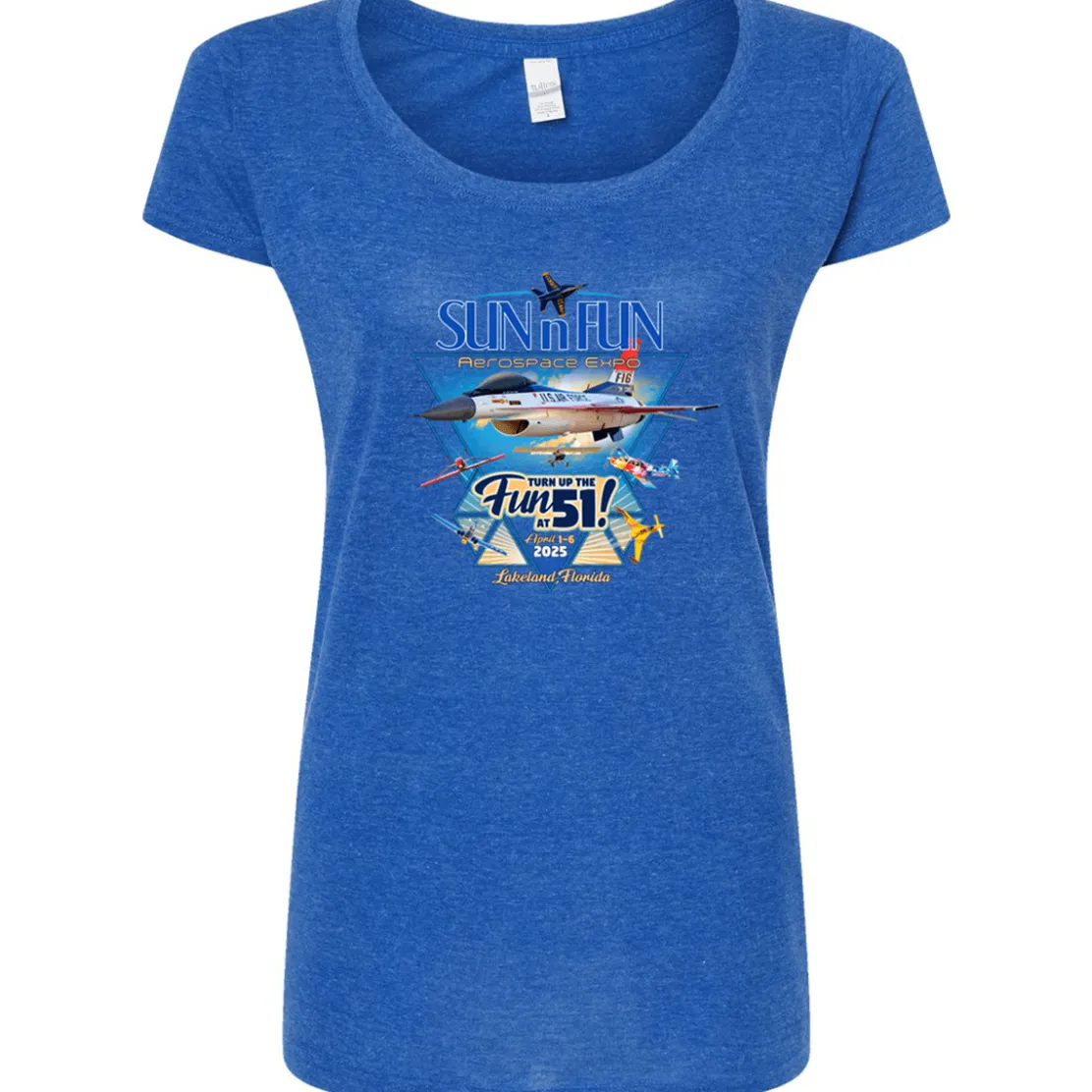 SUN 'n FUN Poster 2025 Women's Scoop T-Shirt