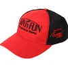 SUN 'n FUN Red/Black Structured Cap OSFM w/Turn Up The Fun for 51 Black Embroidery