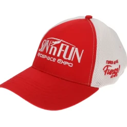 SUN 'n FUN Red/White Structured Cap OSFM w/Turn Up The Fun for 51 White Embroidery