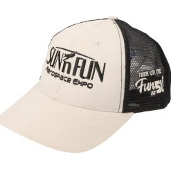 SUN 'n FUN Stone/Black Low Profile Structured Cap w/Turn Up The Fun for 51 Black Embroidrey