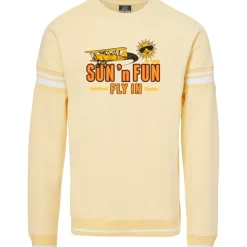 SUN 'n FUN Vintage Vibes 2024 Striped Ribbed Crewneck Sweatshirt