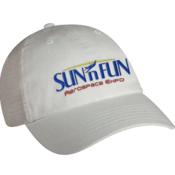 SUN 'n FUN White Mesh Back Buckle Closure Unstructured Ball Cap