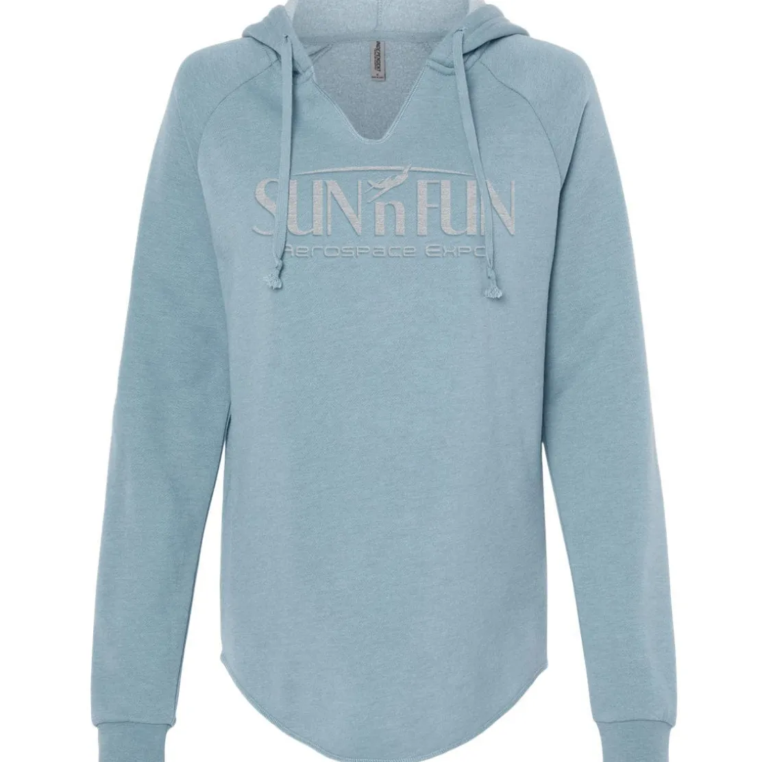 SUN 'n FUN Women's Lightweight Wave Wash Hooded Sweatshirt