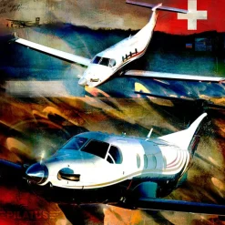 Swiss Perfection Frank Martin Aviation Art Print