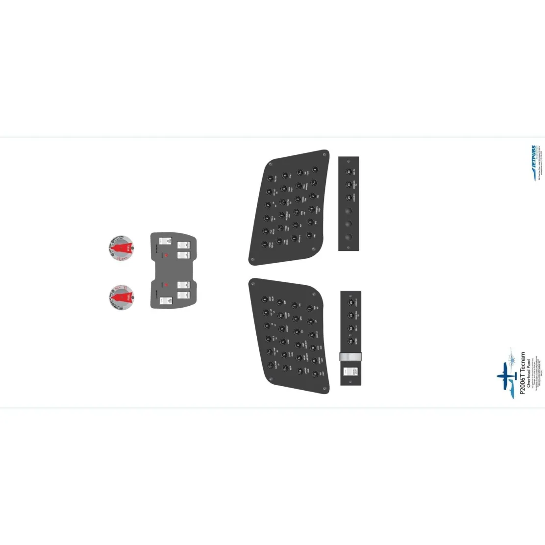 Tecnam 18" x 36" Cockpit Posters for Pilot Training