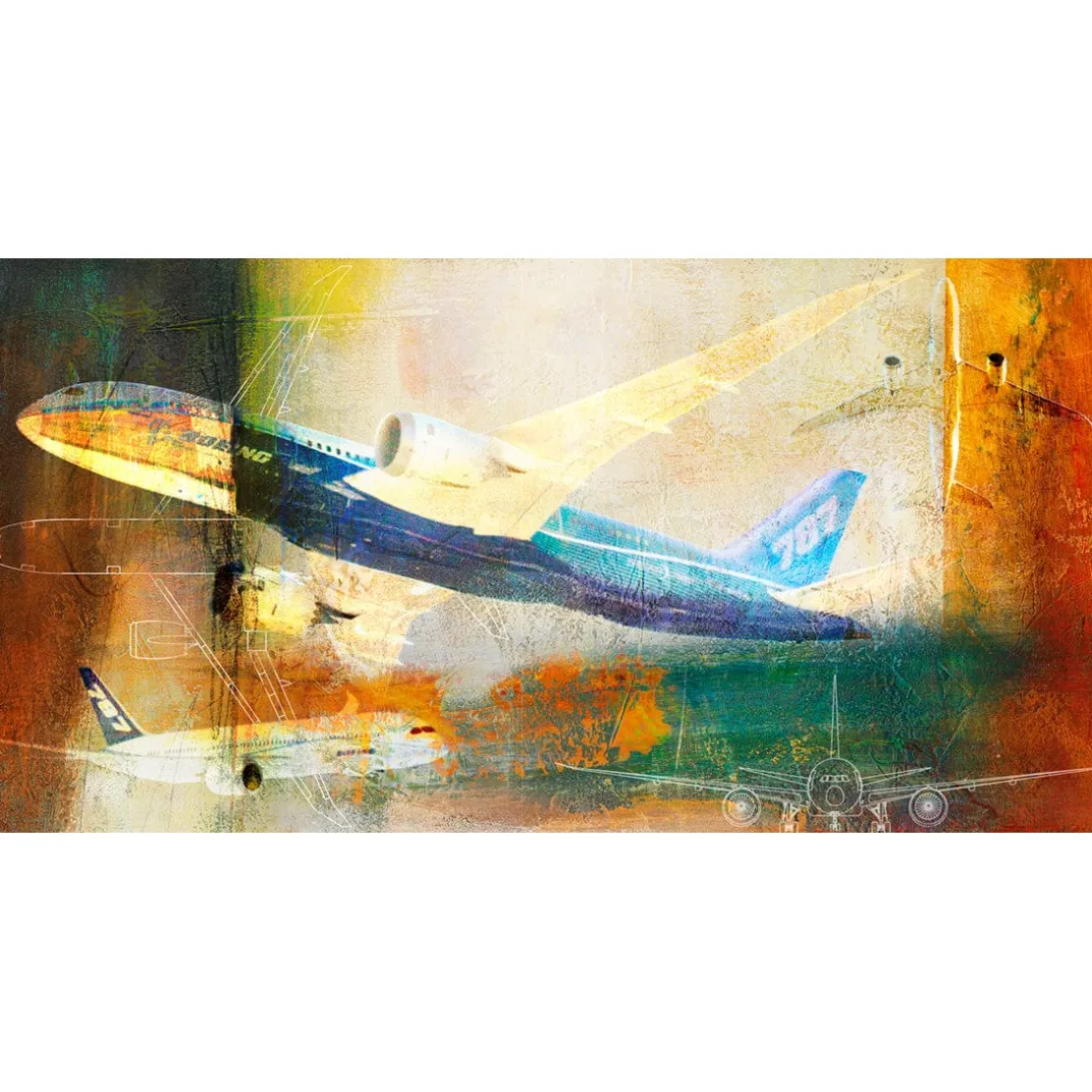 The Boeing 787 Dreamliner No. 2 Frank Martin Aviation Art Print