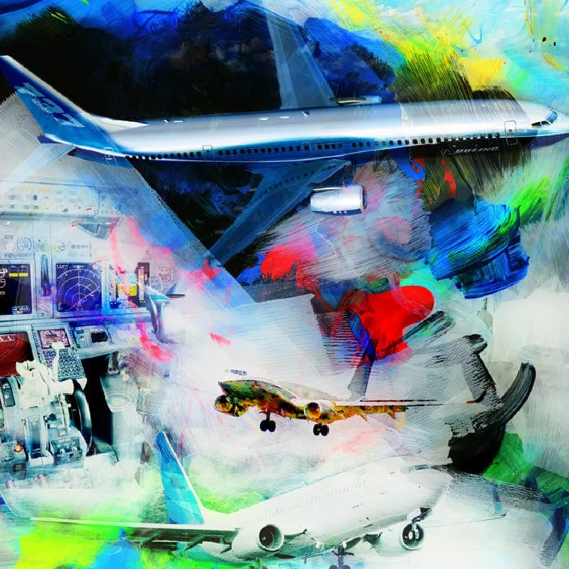 The Boeing 737 No. 3 Frank Martin Aviation Art Print