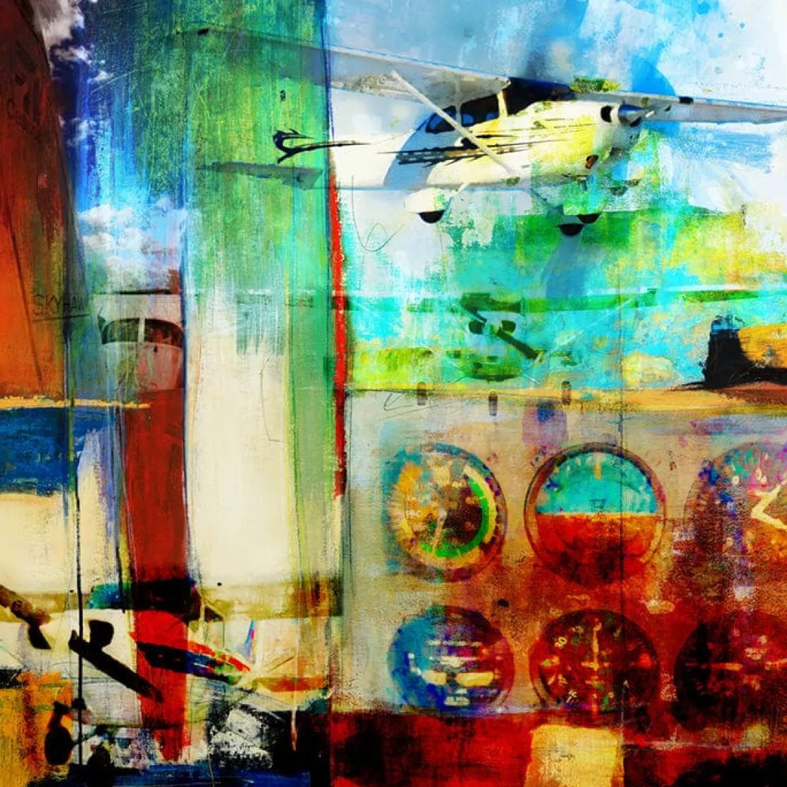 The Cessna 172 No. 2 Frank Martin Aviation Art Print