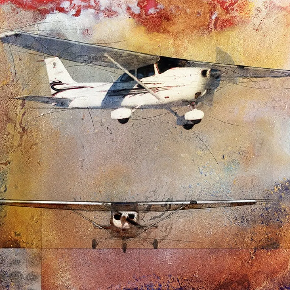 The Cessna 172 No. 1 Frank Martin Aviation Art Print