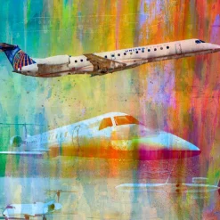 The Embraer ERJ Family Frank Martin Aviation Art Print