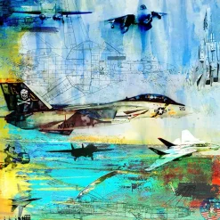 The Grumman F-14 Tomcat Frank Martin Aviation Art Print
