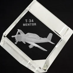 T-34 Mentor 3D Diamond Cube by Etched Memory