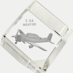 T-34 Mentor 3D Diamond Cube by Etched Memory