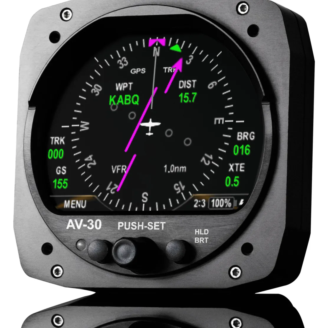 uAvionix AV-30-C Certified 3-Inch Digital Multi-Function Display (MFD)