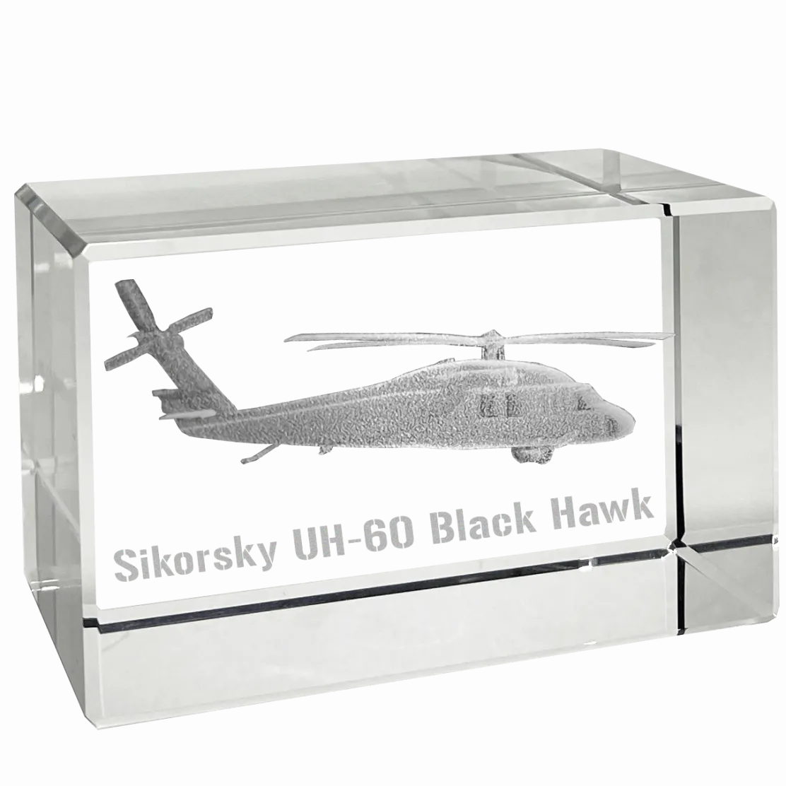 UH-60 Sikorysky Blackhawk 3D Rectangle Cube by Etched Memory