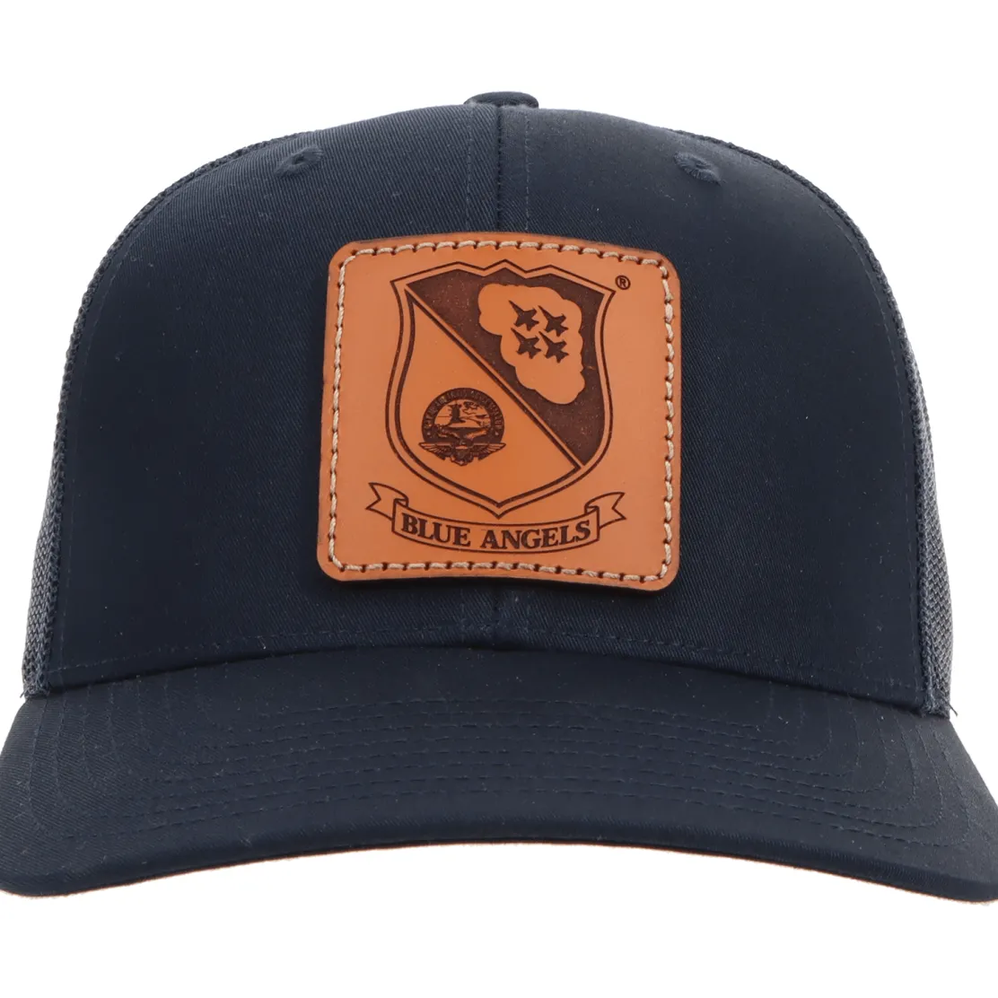 U.S. Navy Blue Angels Crest Square Richardson 112 Signature Trucker Hat - Bison
