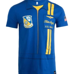 U.S. Navy Blue Angels Flight Suit Kids T-Shirt by Aeroplane Apparel Co.