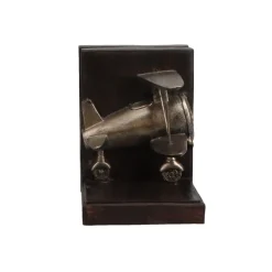 Vintage Biplane Bookends - Classic Aviation Decor