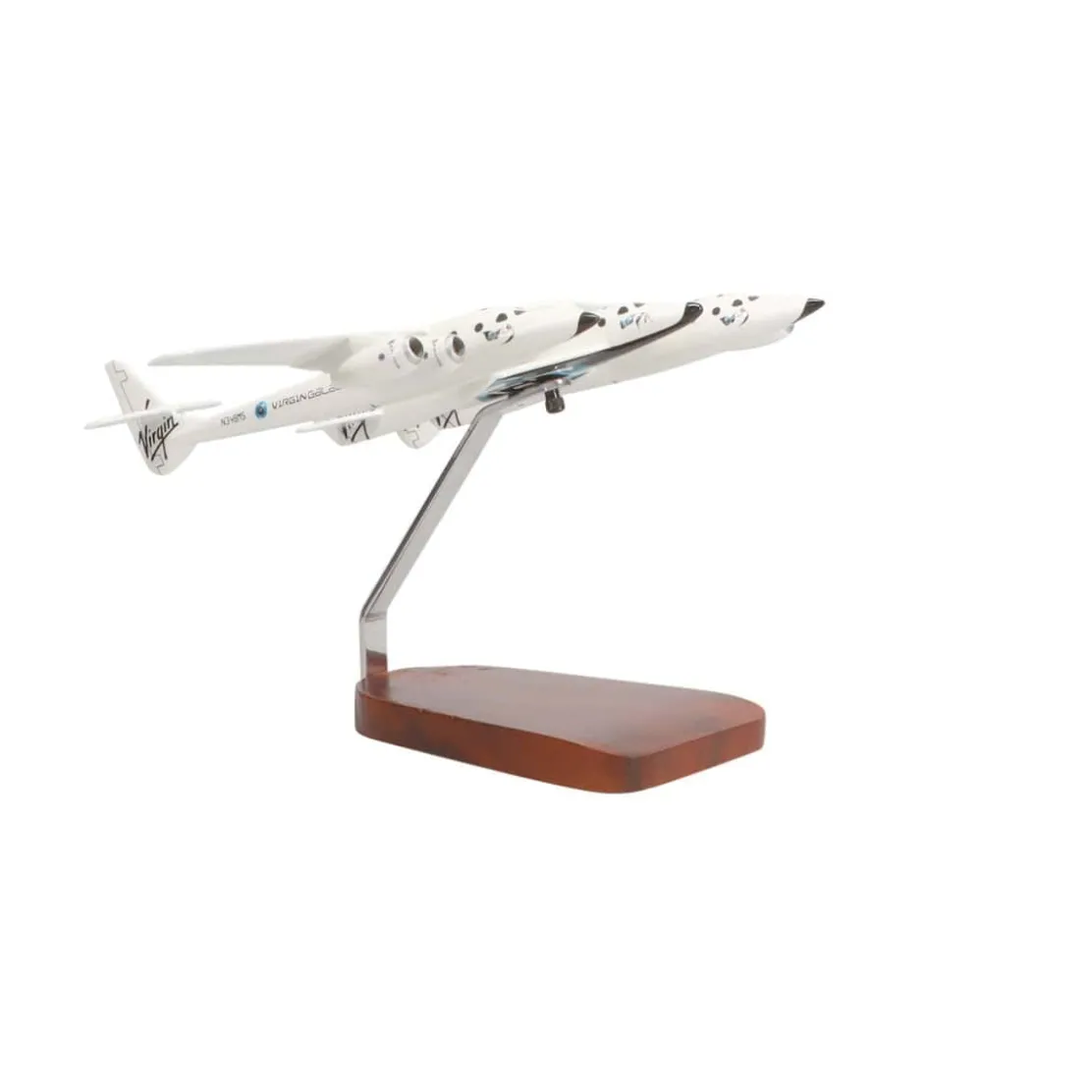 Virgin Galactic White Knight Two carrying SpaceShipTwo Large Mahogany Model